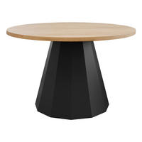 COUCHTISCH Elipse - Schwarz/Braun, Holzwerkstoff/Metall (75/75/45cm) - MIRJAN24