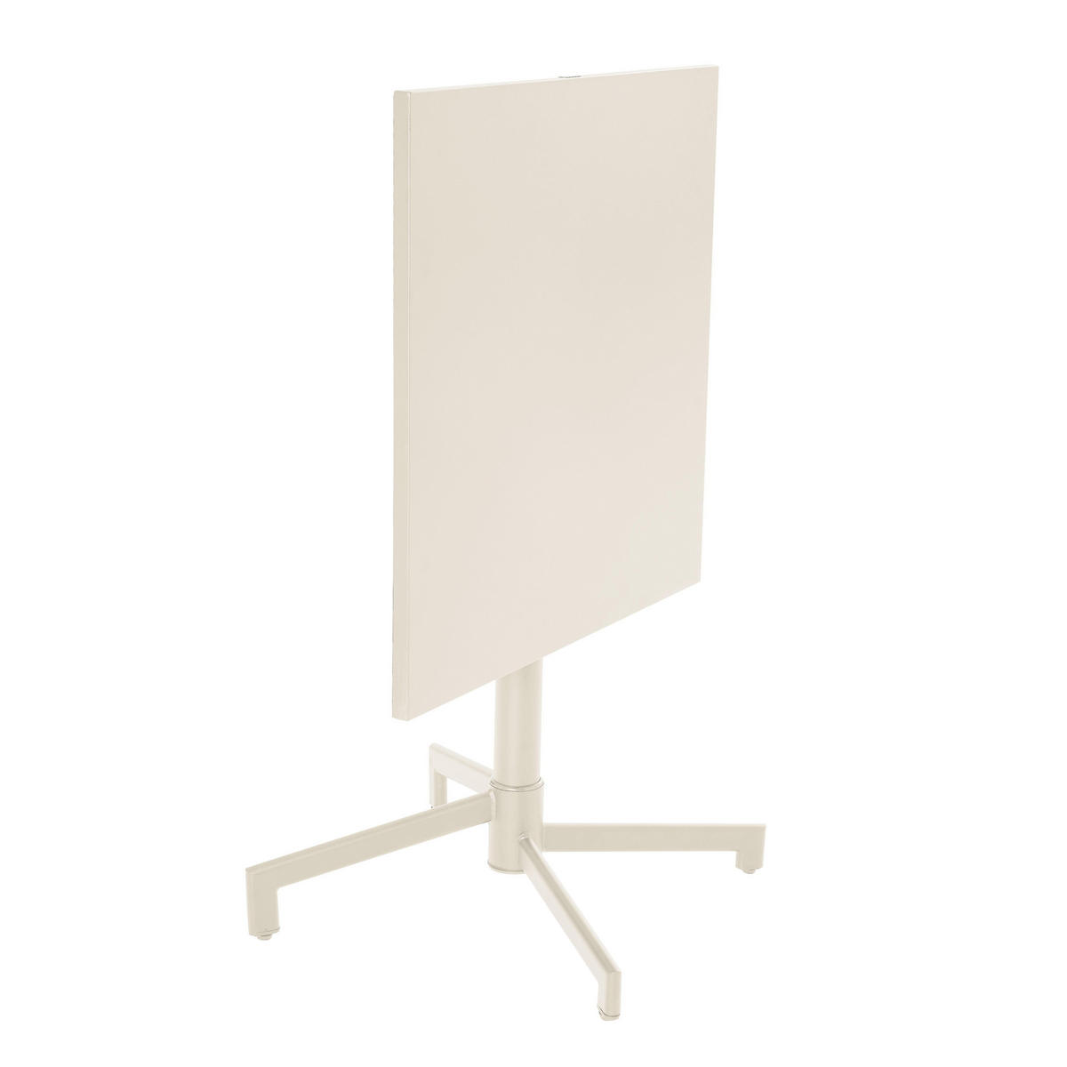 BISTROTISCH, Elfenbeinfarbe - Weiß, Metall (70/70/72cm) - Oviala