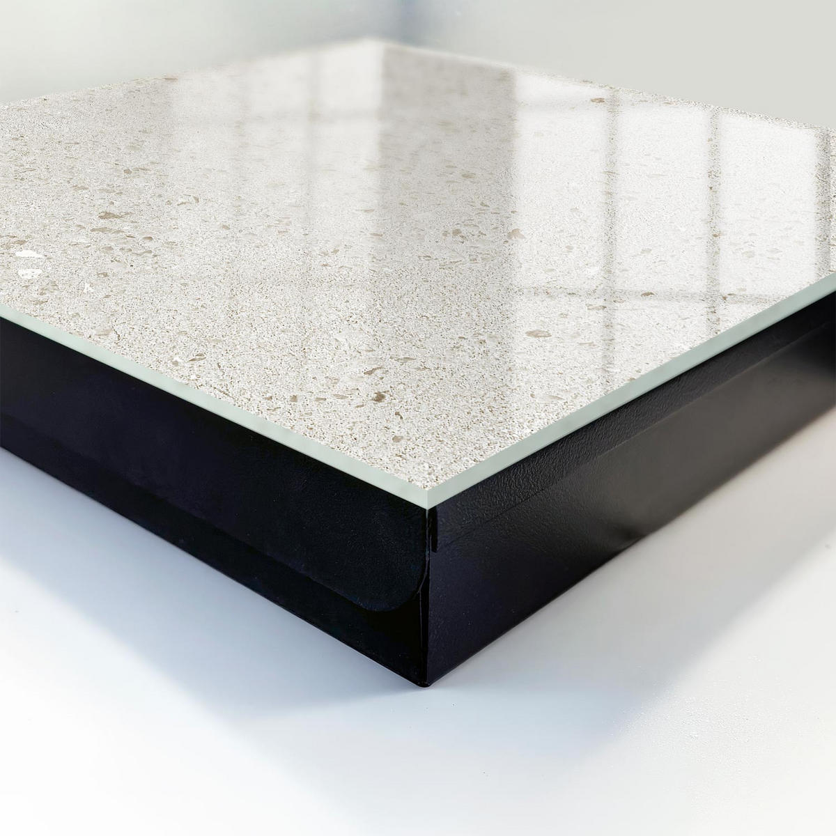SCHLÜSSELBOX Schwarz 30x30 cm- Türöffnung nach rechts - Beige Stein - Beige, Metall (30/30/5cm) - TULUP