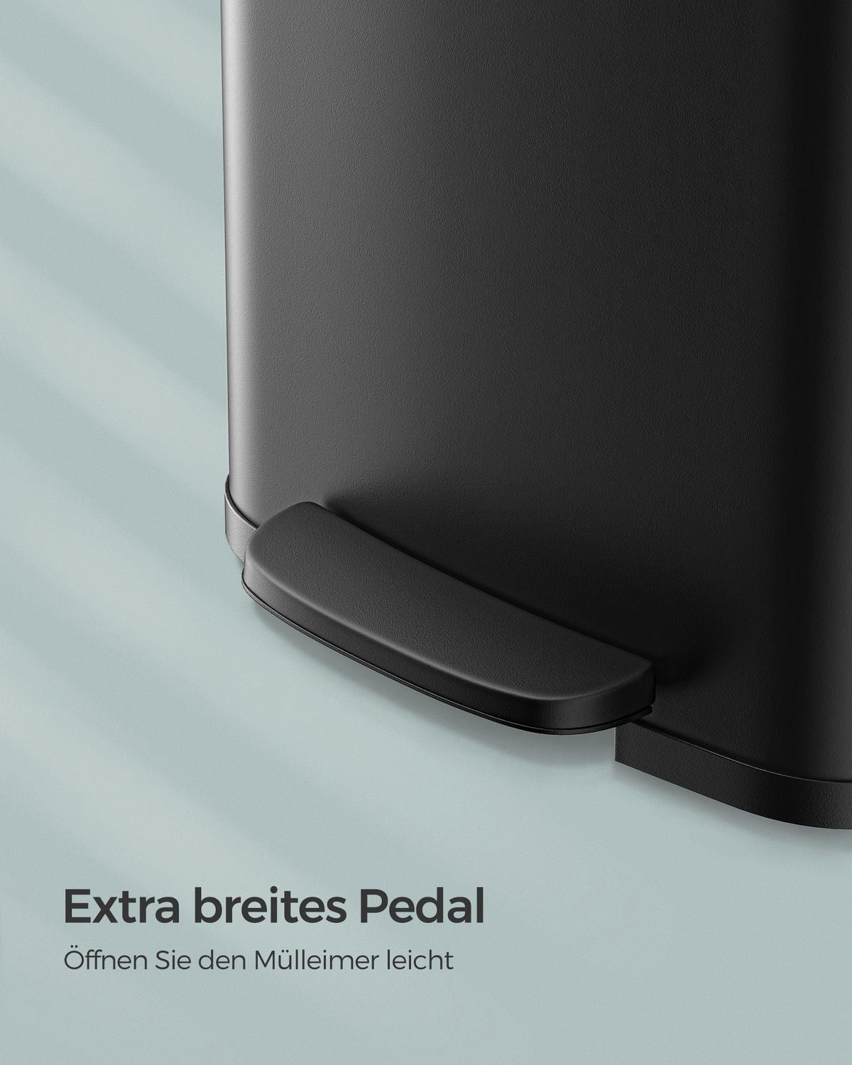 MÜLLEIMER NASSAU - Schwarz, Kunststoff (32.1/58.6/40.4cm) - Hansiro