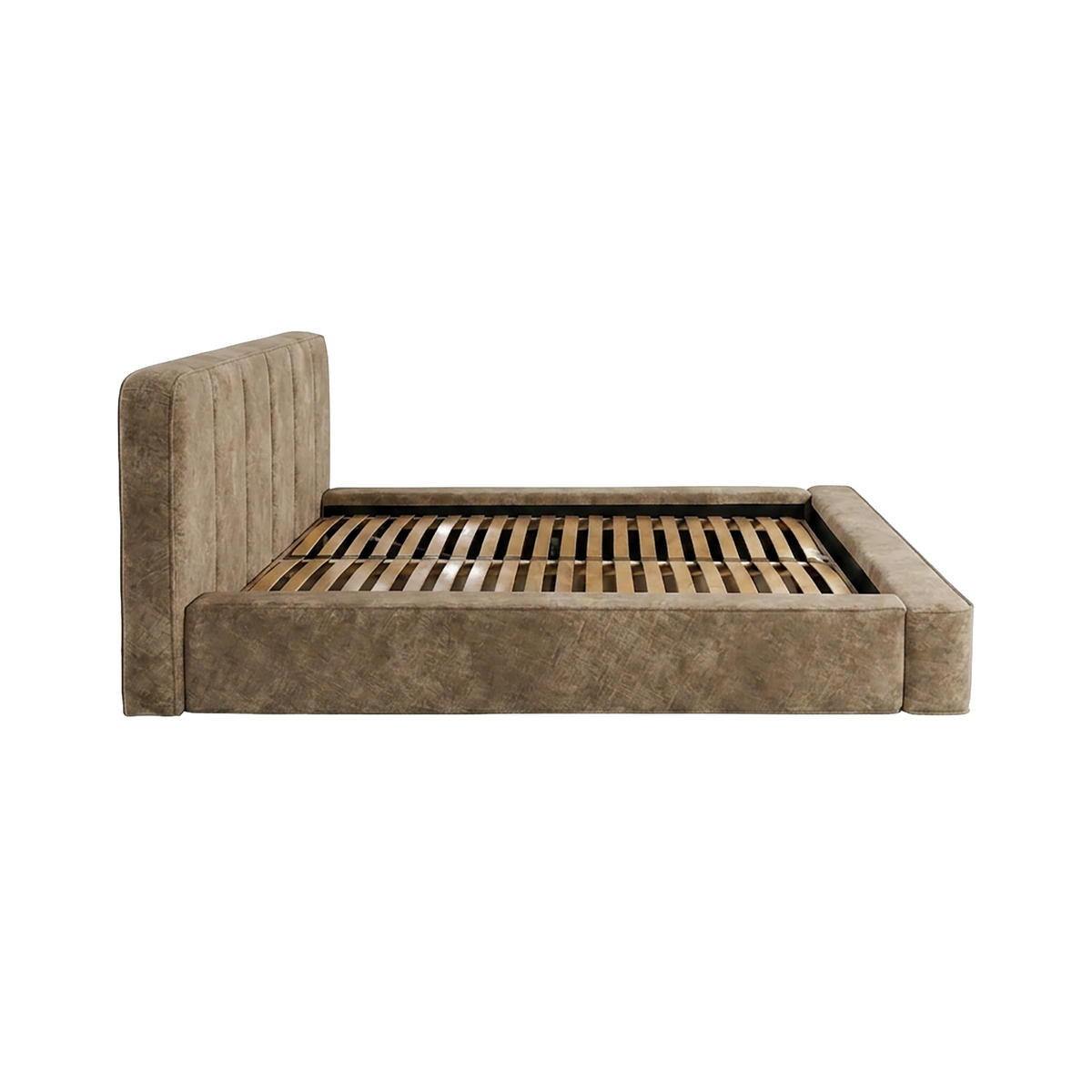 POLSTERBETT BEJO 160x200 cm, Hellbraun - Braun, Textil (200/160cm) - Fedve