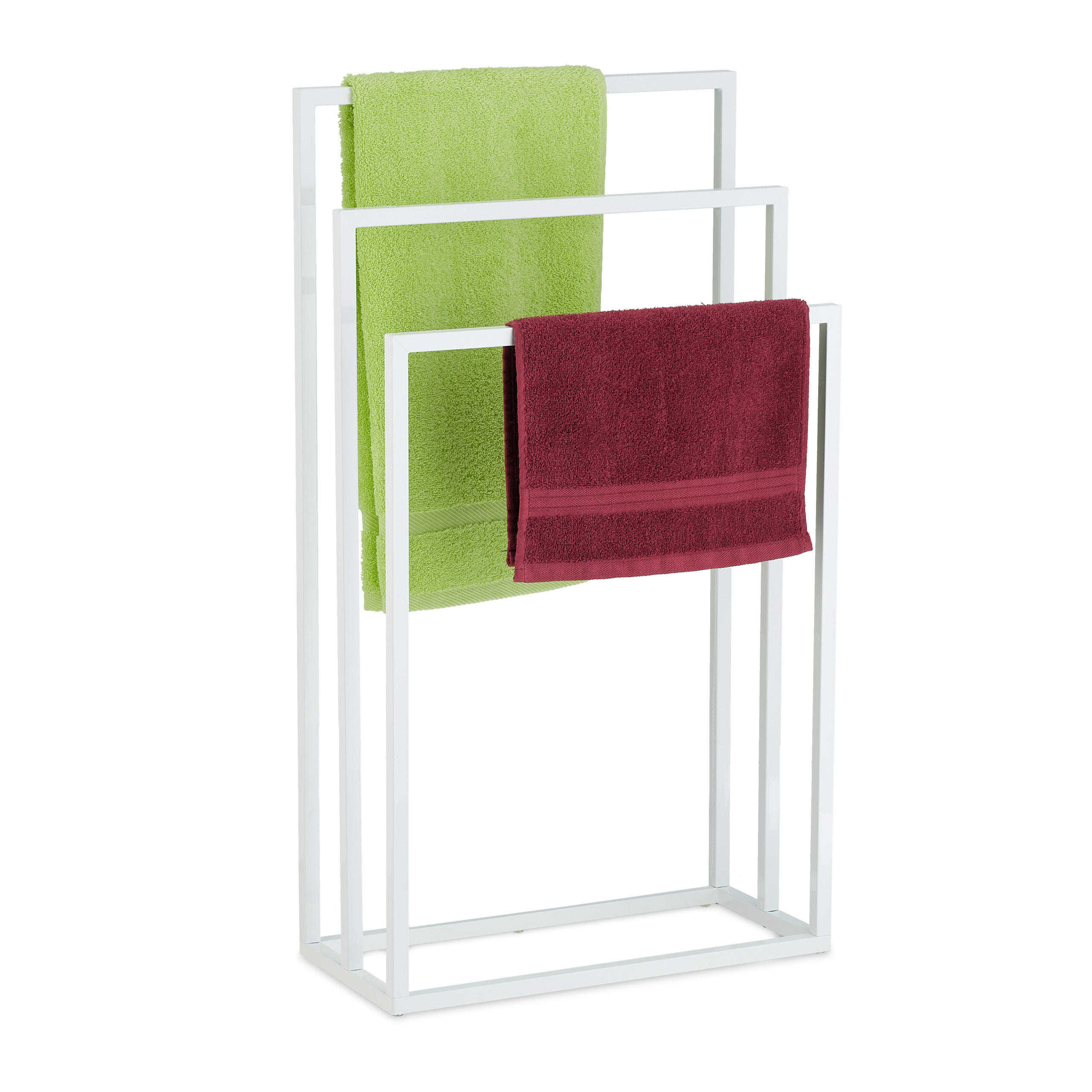 HANDTUCHSTÄNDER - Weiß, Metall (46/82.5/21cm) - Relaxdays