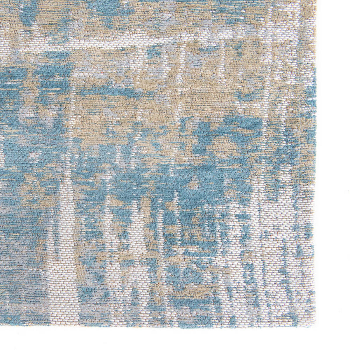 TEPPICH Long Island Blue Atlantic Streaks 80/250 cm - Blau, Kunststoff/Textil (80/250cm) - Louis De Poortere