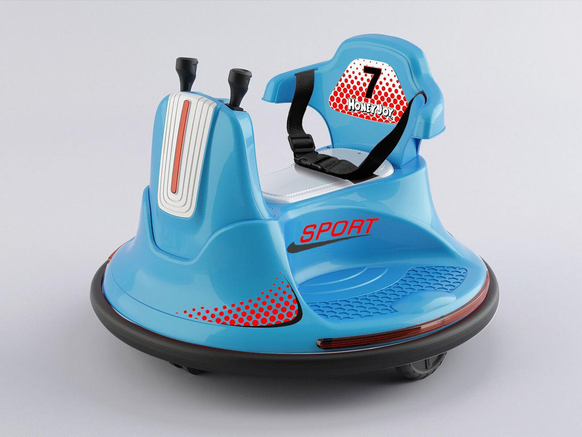 AUTOSCOOTER Aufsitz Kinder Blau - Blau, Kunststoff (66.5/47.6/66.5cm) - COSTWAY