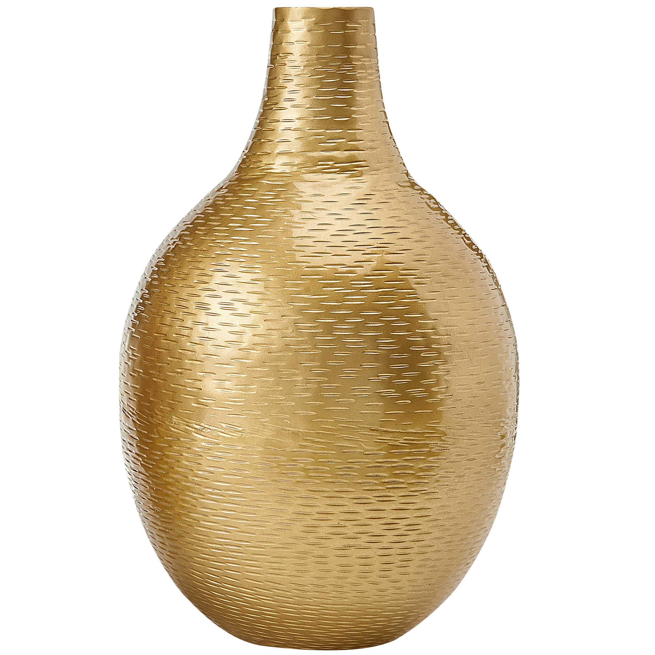 BLUMENVASE Aluminium gold Mohenjo - Goldfarben, Metall (35cm) - Beliani