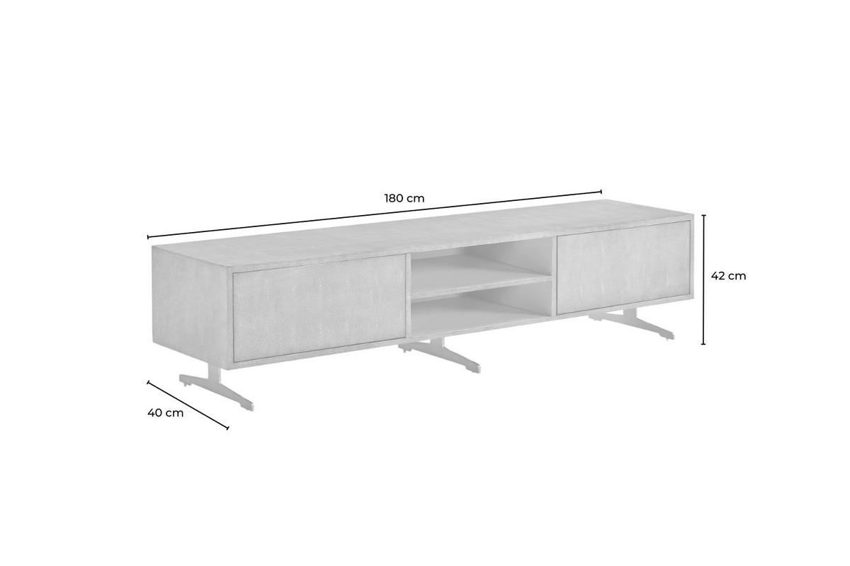 LOWBOARD GALA Grau Holz - Grau, Holz/Metall (180/42/40cm) - KAWOLA
