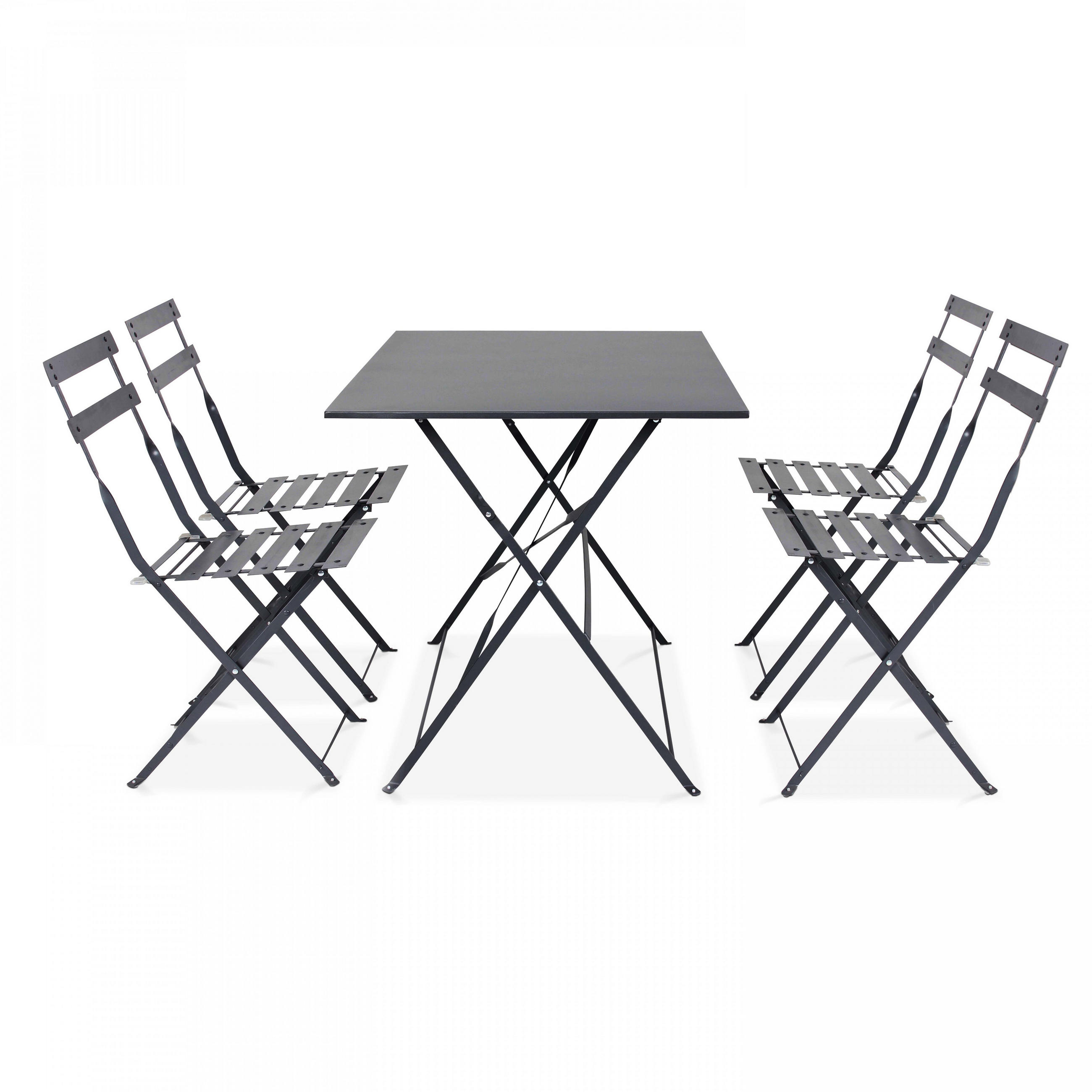 GARTENSET, Grau - Grau, Metall - Oviala