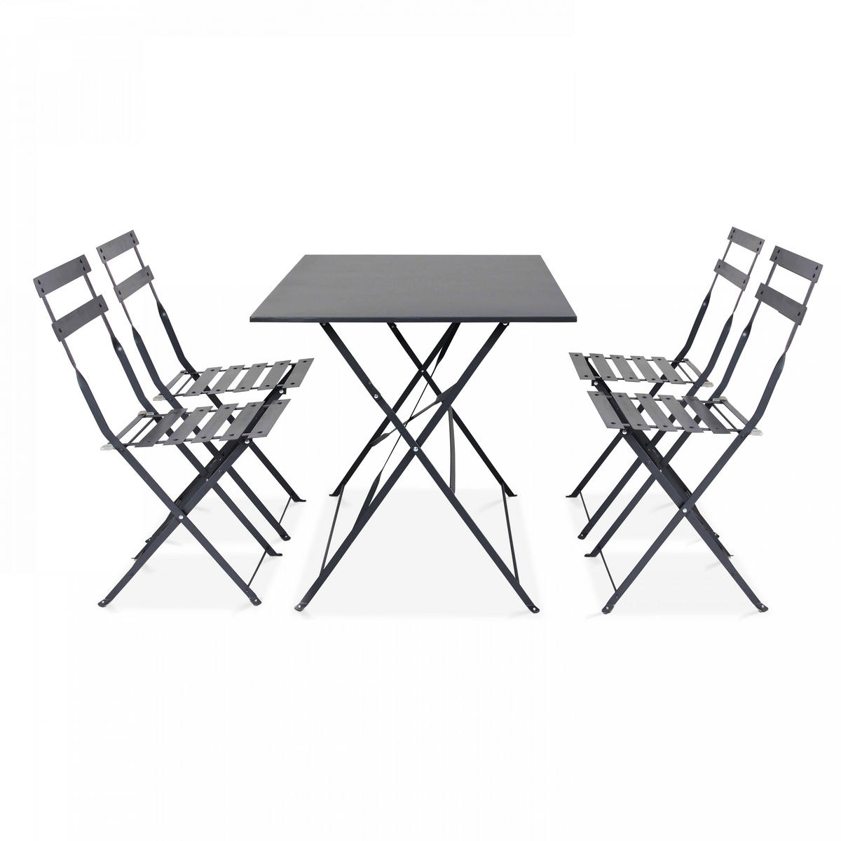 GARTENSET, Grau - Grau, Metall - Oviala