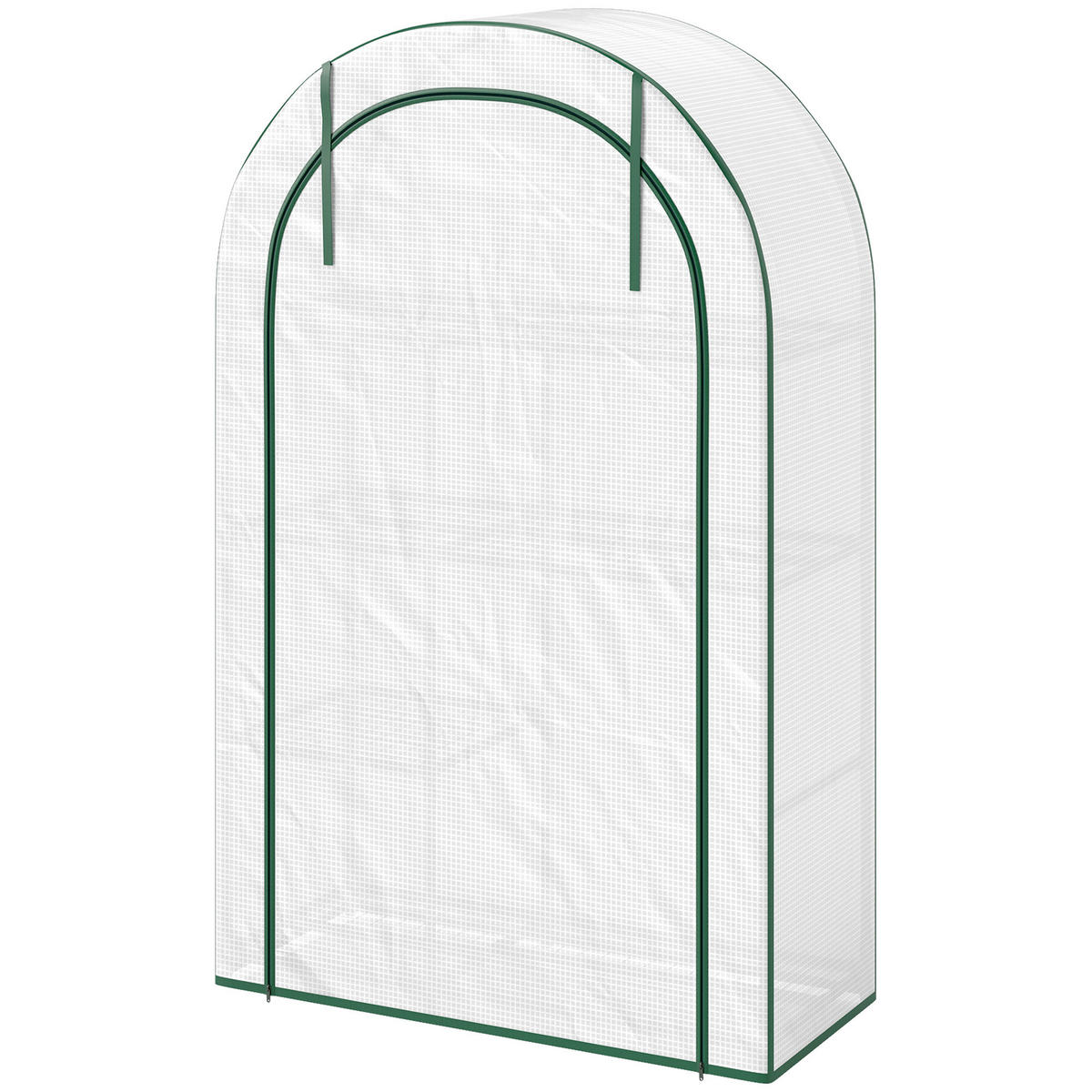MINI-GEWÄCHSCHAUS DE-05718 4-stufig, tragbar mit Rolltür Weiß - Weiß, Kunststoff/Metall (45/160/100cm) - ComfortXL