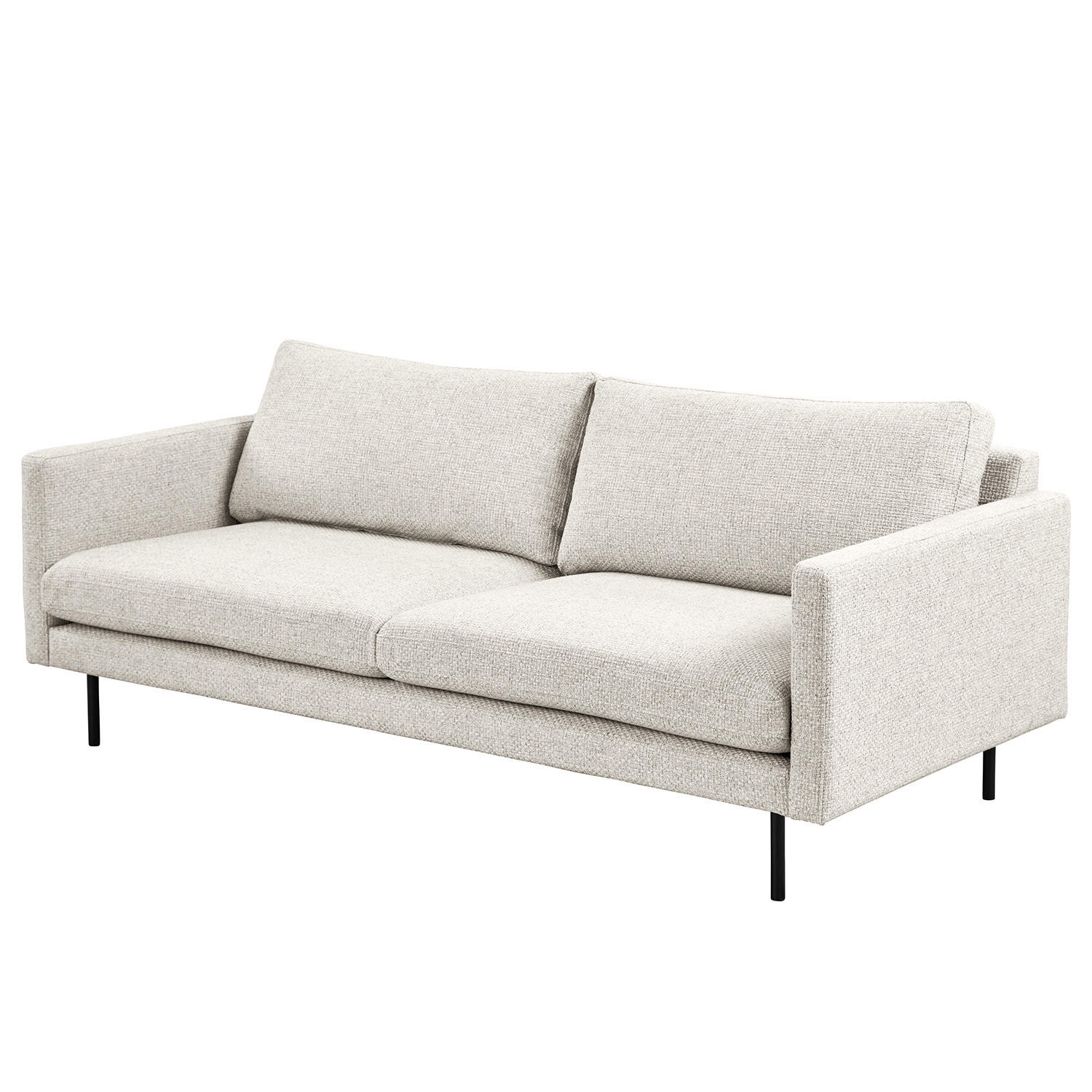 3-SITZER SOFA - Hellgrau, Textil/Metall (196/82/94cm) - home24