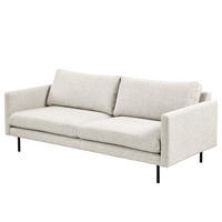 3-SITZER SOFA - Hellgrau, Textil/Metall (196/82/94cm) - home24