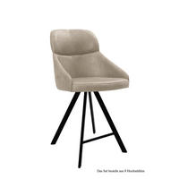 THEKENSTUHL drehbar (8er-Set) Diljana 52x99x63 Schwarz/Natur - Schwarz/Naturfarben, Kunststoff (63/99/52cm) - 58aufmkessel