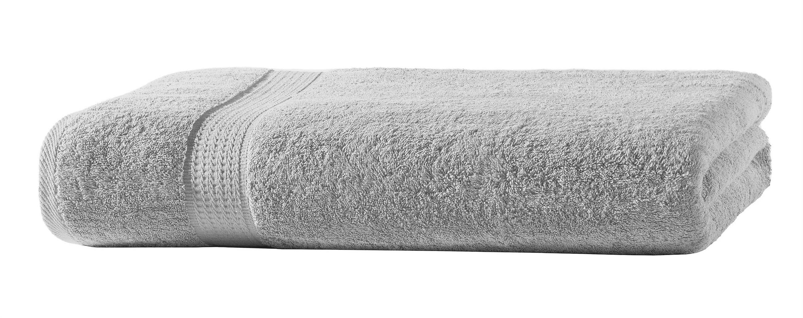 BADETUCH 100x150 cm Frottier Handtücher aus 100% Baumwolle, Silber 500g/m2 - Silberfarben, Textil (100/150cm) - Carpe Sonno