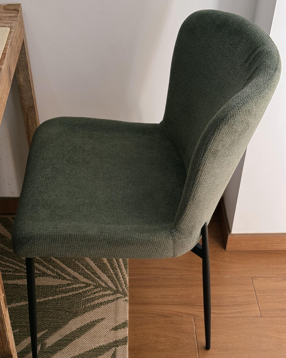JÍDELNÍ ŽIDLE sada 2 ks čalounění Zelená Ada - zelená barva, kov/textil (49/82/48cm) - Beliani