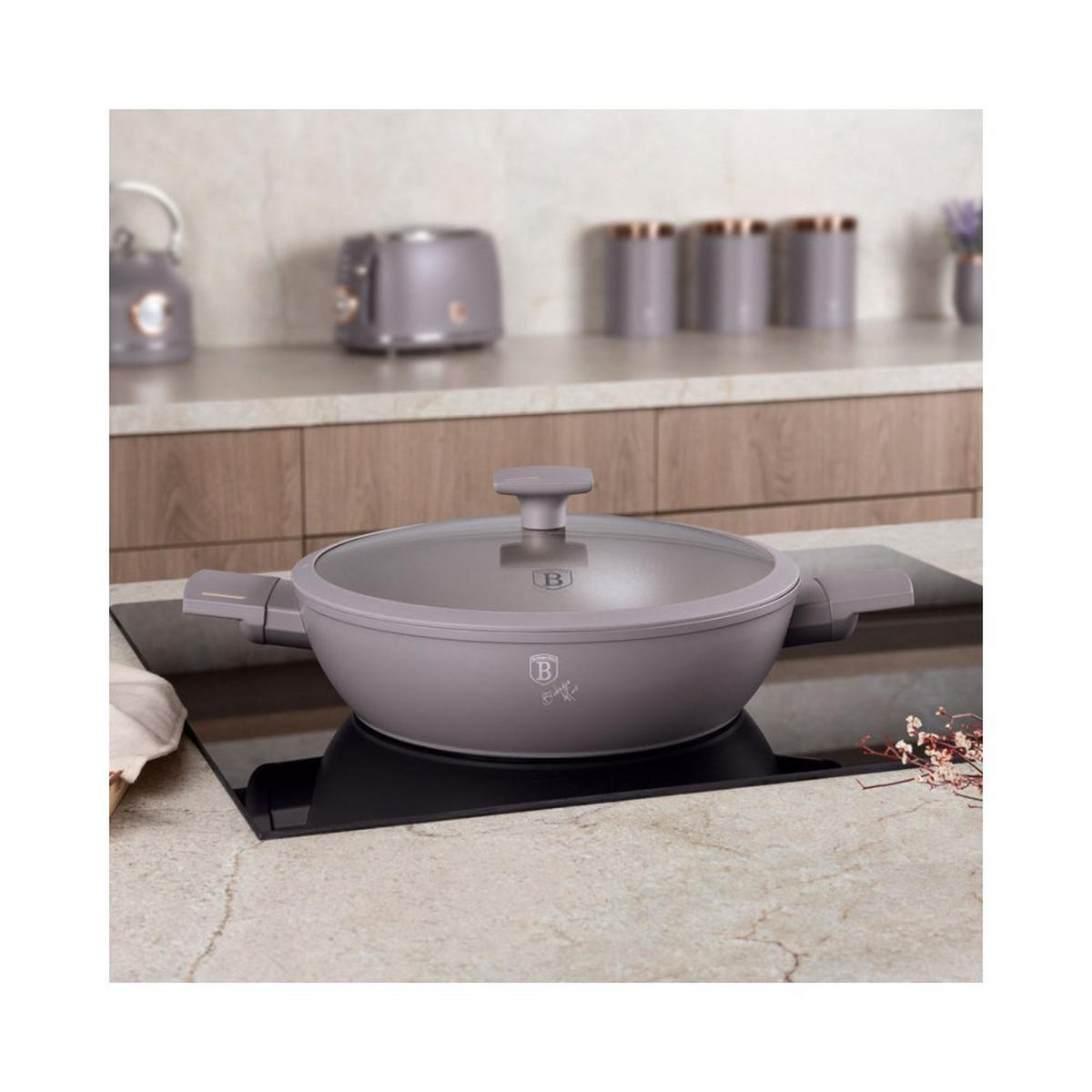 TOPF Grau 40/30/8 cm BH8099 - Grau, Metall (30cm) - Berlinger Haus