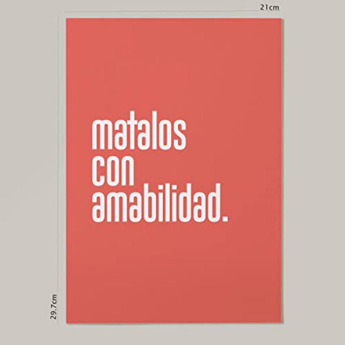 POSTER Set mit 4 Welt TypografieStil A4 Rahmenlos - Klar, Papier (29.7/3cm) - Nacnic