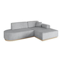 ECKSOFA Ottomane Rechts IREA-L1 - 232x165x80 cm Grau - Grau, Holzwerkstoff/Textil (232/165cm) - ALTDECOR
