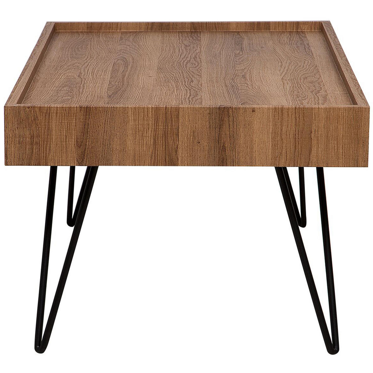 KONFERENČNÍ STOLEK tmavší Odstín dřeva obdélníkový 100/60 cm Welton - černá/hnědá, kompozitní dřevo (100/60/43cm) - Beliani