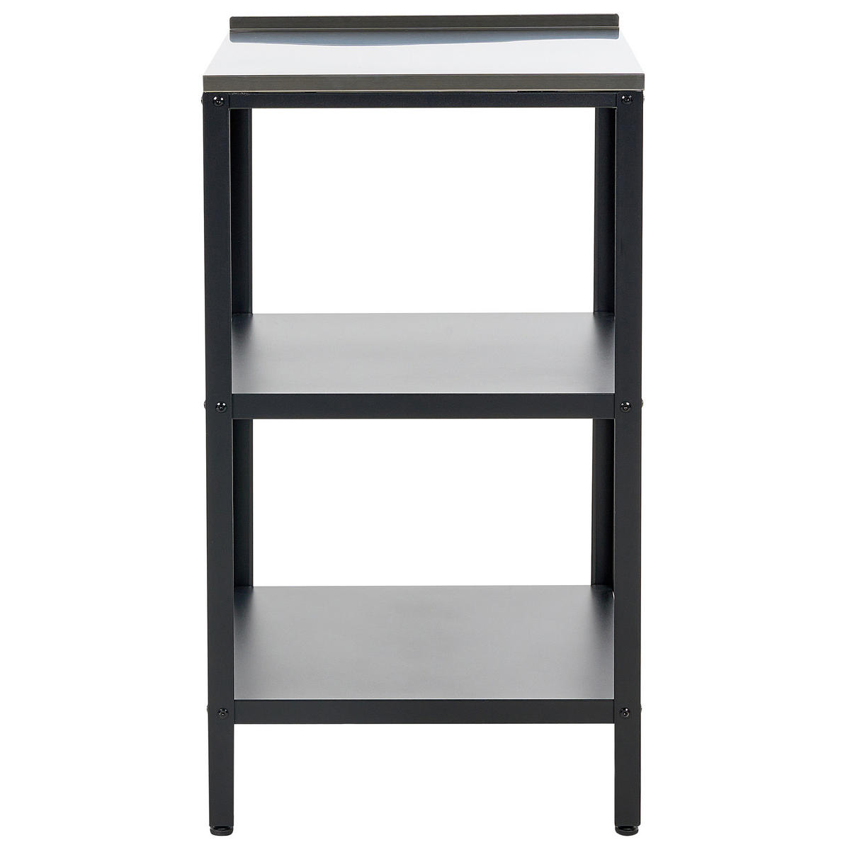OUTDOOR-KÜCHENINSEL Stahl schwarz 50/50/92 cm Vilama - Silberfarben/Schwarz, Metall (50/90/50cm) - Beliani