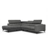 ECKSOFA MORELLO 5-Sitzer, dunkelgrau - Dunkelgrau/Schwarz, Holzwerkstoff/Textil (158/269cm) - Courtois Laville
