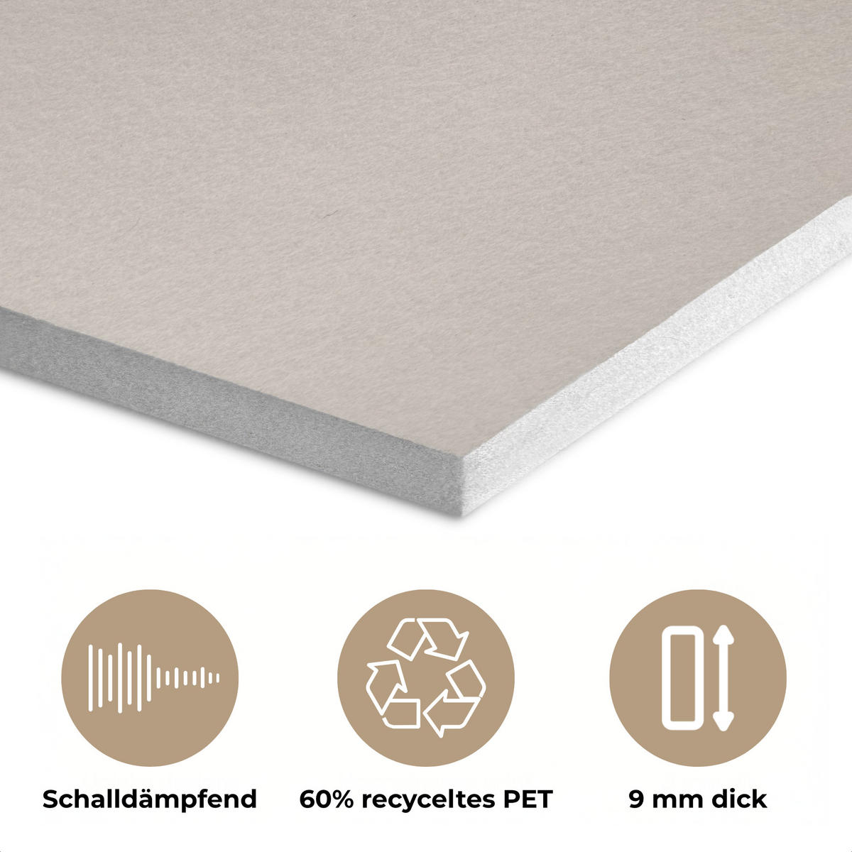 AKUSTIKPANEEL Pampasgras - Federn - Pastell - Weiß 100x70 cm - Naturfarben, Textil (100/0.9/70cm) - MuchoWow