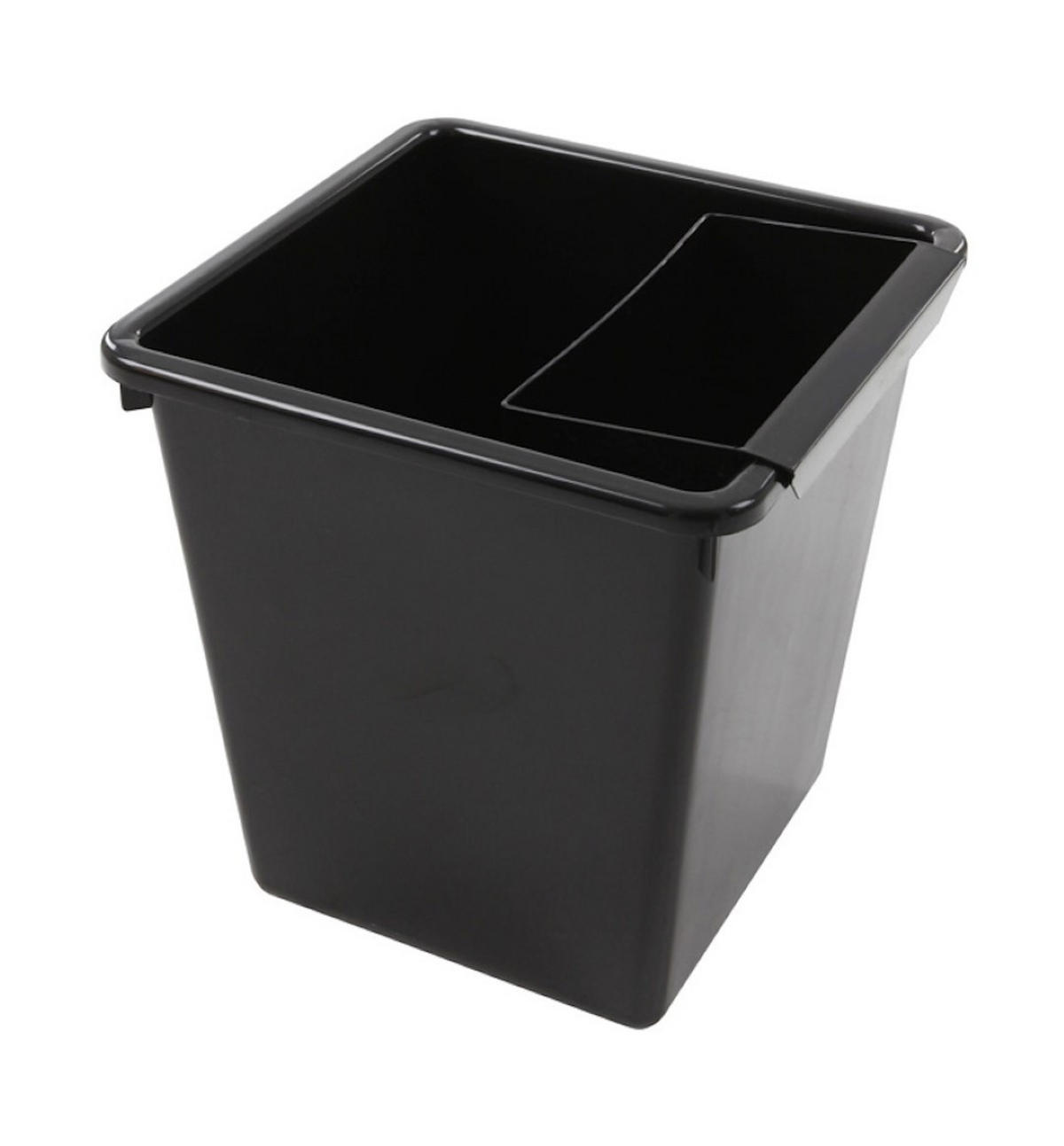 PAPIERKORB Viereckig Kegelförmig 27 Liter Kunststoff Schwarz - Schwarz, Metall (34/36/34cm) - PROREGAL