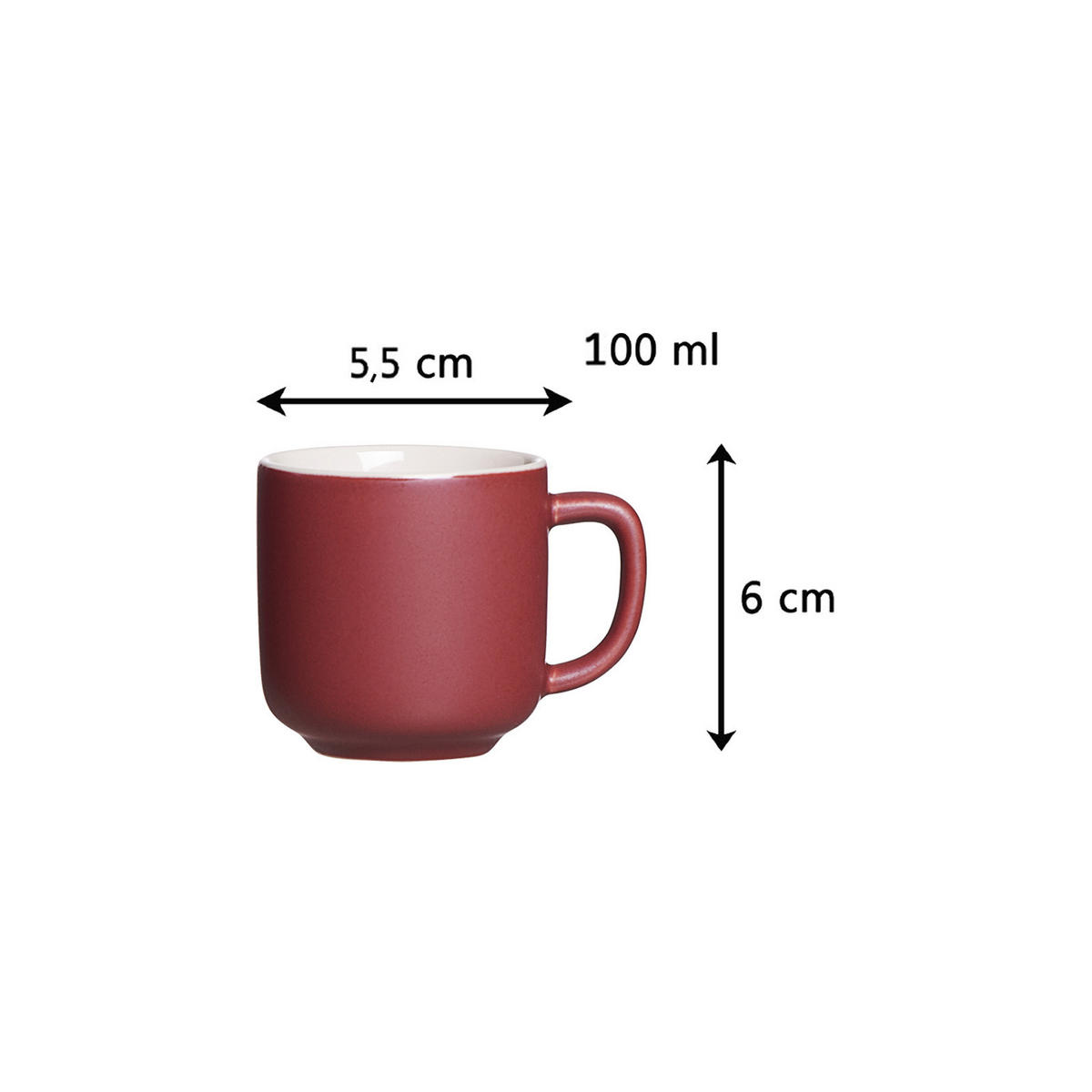 ESPRESSOTASSEN MIT UNTERTASSEN Jasper Beere 100 ml 4er Set - Beere, Keramik (1/1/1cm) - Ritzenhoff Breker