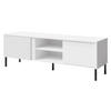 TV-LOWBOARD Mia 06 - Schwarz/Weiß, Holzwerkstoff/Metall (150/50/41cm) - MIRJAN24