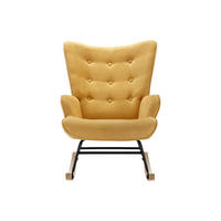 SCHAUKELSTUHL - 1 Person - Stoff - Senffarben - - Dunkelgelb, Textil (86/91/68cm) - Vente-Unique