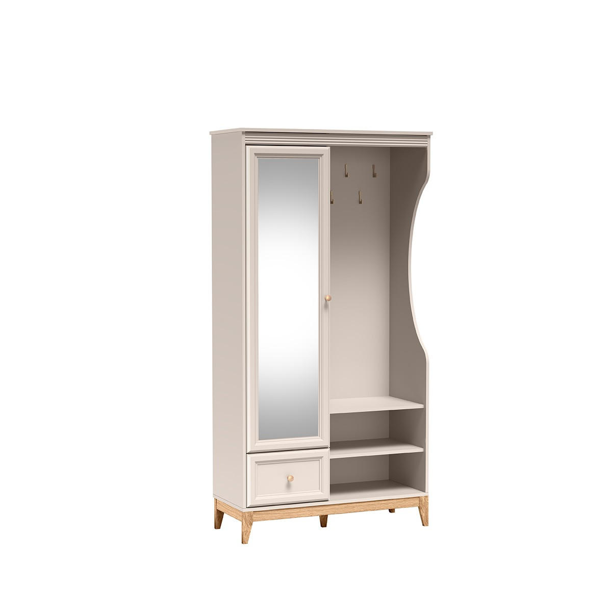 GARDEROBENSCHRANK CUNEO 100/193/41 Modern Garderobenschrank Kaschmir - Kaschmir, Holzwerkstoff (100.1/193/40.6cm) - MASSENO