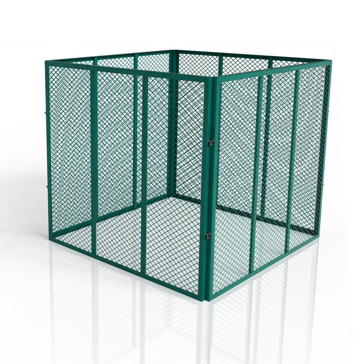 KOMPOSTER Metall dunkelgrün 800L - Grün, Metall (100/80/100cm) - Juskys