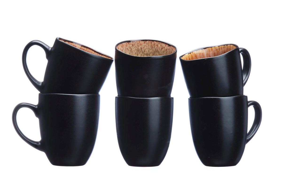 BECHER Iris 400ml - 6er-Set - Wildbraun - Braun, Keramik (0.4L) - Björn