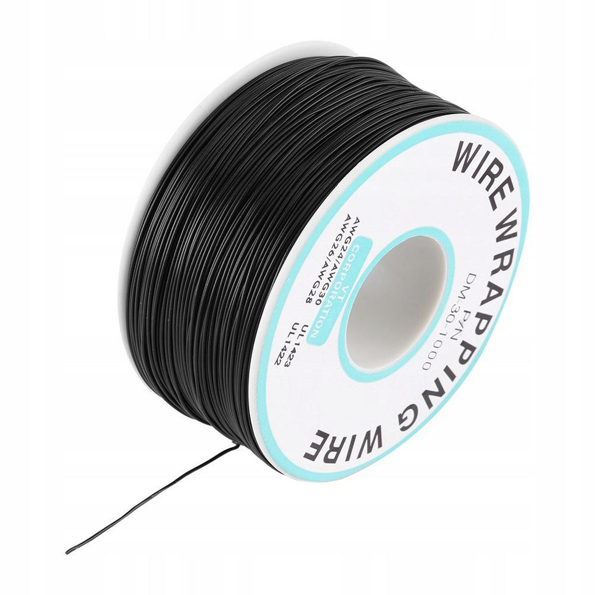 KABEL KYNAR - 200 m, AWG 30, Ader Ø 0,25 mm, Ø 0,6 mm, versilberte Kupferader, PVC-Mantel, 300 V, -60 bis 105 °C - Multicolor, Kunststoff/Metall (10/10/10cm)