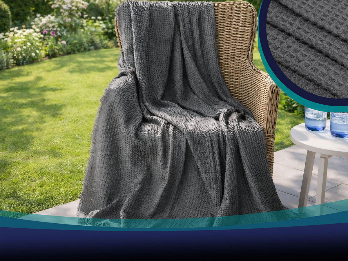 KUSCHELDECKE, 150x200 cm, 100% Polyacryl - Anthrazit, Textil (150/200cm) - Zollner