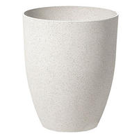 BLUMENTOPF cremeweiß rund 35/35/42 cm Croton - Weiß, Stein (42cm) - Beliani