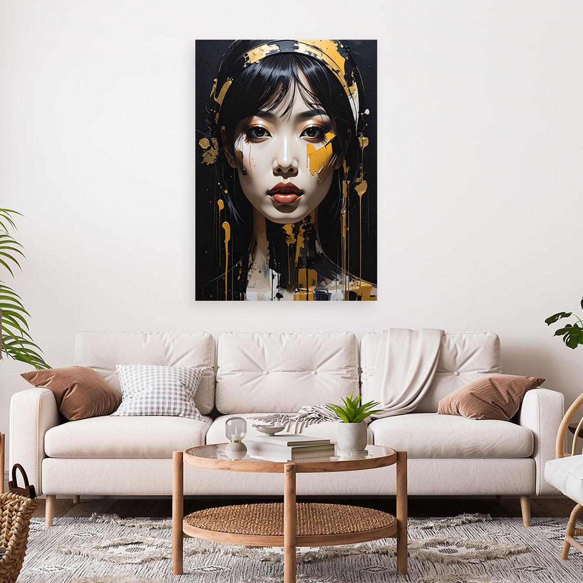 LEINWANDBILD Menschen & Charaktere 80x120cm - Schwarz, Textil (80/120cm) - Feeby