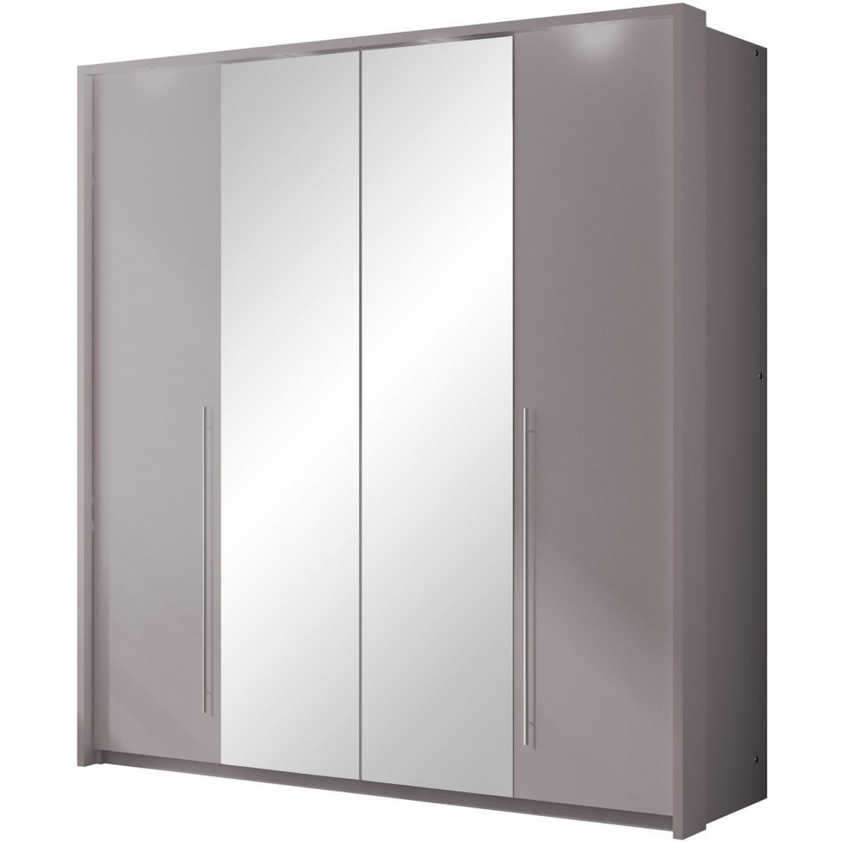 DREHTÜRENSCHRANK Bremco mit 2 Türen und Spiegel, Cappuccino, 210 cm - Cappuccino, Holzwerkstoff (210/219/65cm) - Beautysofa