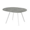 ESSTISCH LIV 120-150/120/76 cm Rund Beton - Weiß/Grau, Holzwerkstoff (120/120/76cm) - B&D Home