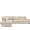 ECKSOFA LINKS BRENTIS Chenille-Stoff, Creme - Creme, Textil (314/224cm) - KONSIMO®