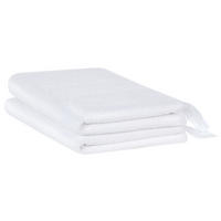 BADEHANDTUCH 2-teilig Weiß Atiu - Weiß, Textil (100/150cm) - Beliani