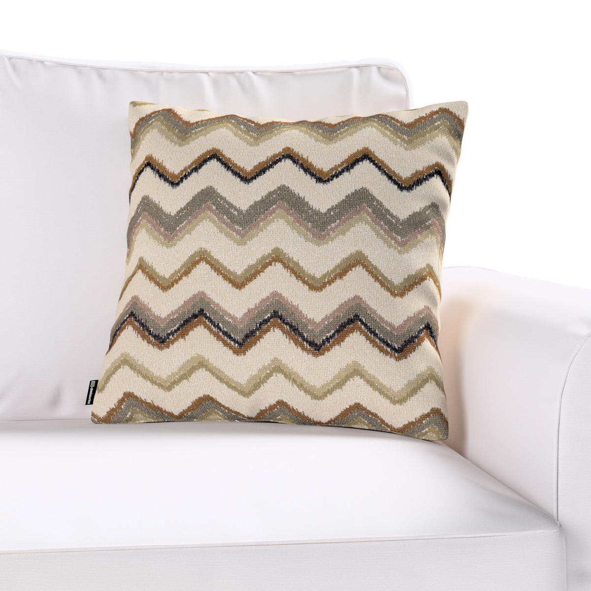 KISSENHÜLLE Cosy Home beige- olive, 43x43 cm - Multicolor, Textil (43/43cm) - Dekoria