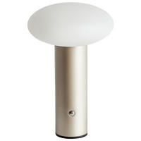 LED-TISCHLEUCHTE Gold/Weiß Buayan - Goldfarben/Weiß, Metall (15/15/25cm) - Beliani