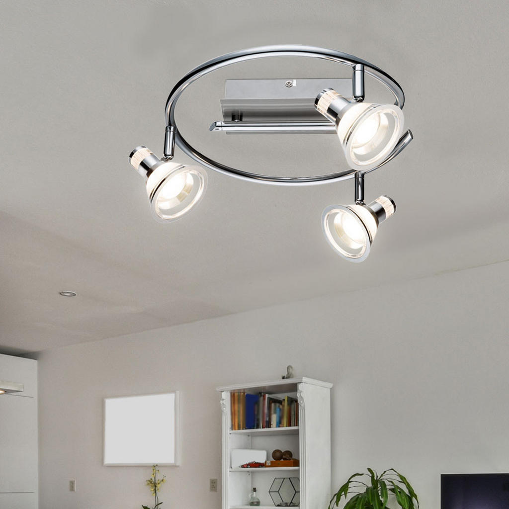 Thumbnail - Globo Lighting Led, Silber, Metall, 15x15x15 cm, Lampen & Leuchten, LED Beleuchtung, LED-Deckenleuchten