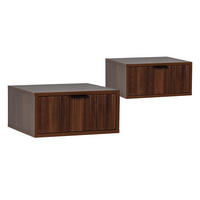 2er-Set SCHWEBENDER NACHTTISCH Lluvia Walnuss - Walnussfarben, Holzwerkstoff (40/19/35cm) - VS Venta-stock