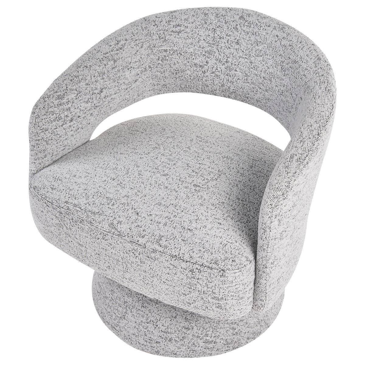 DREHSESSEL Grau Eidal - Grau, Textil (68/71/68cm) - Beliani