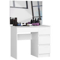 MĂSUȚĂ de machiaj cu oglindă - alb, compozit lemnos (90/142/50cm) - RAUMHIRSCH FURNITURE