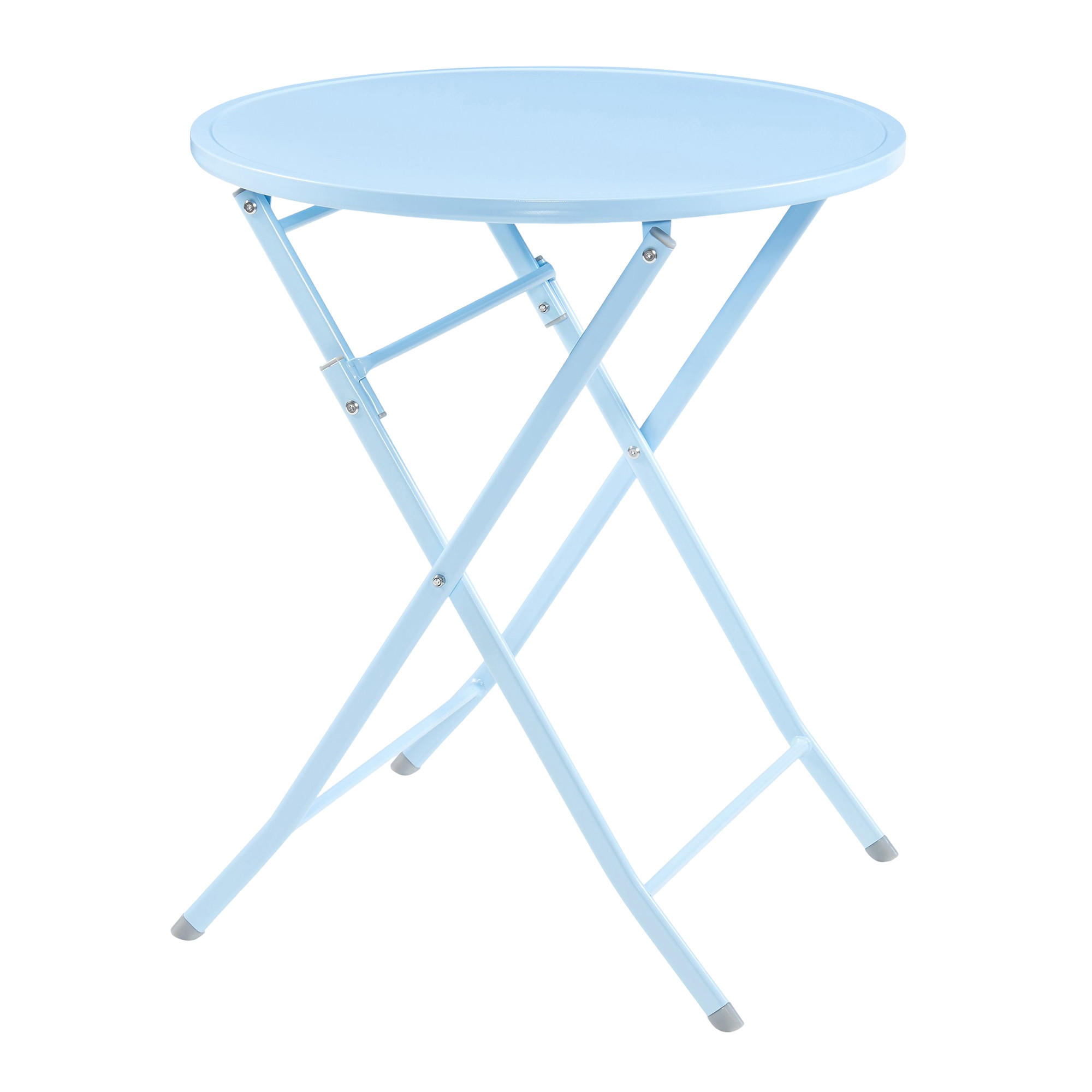 GARTENKLAPPTISCH Sande - Hellblau, Metall (62/62/71cm) - [en.casa]