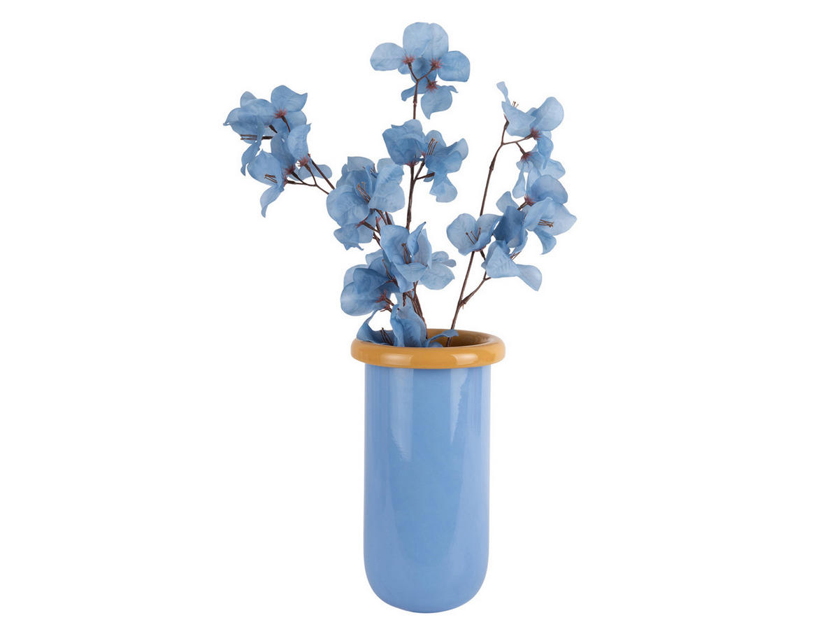 VASE Plegado M Blau 14/14/25.3 cm - Blau, Glas (25.3cm) - Present Time