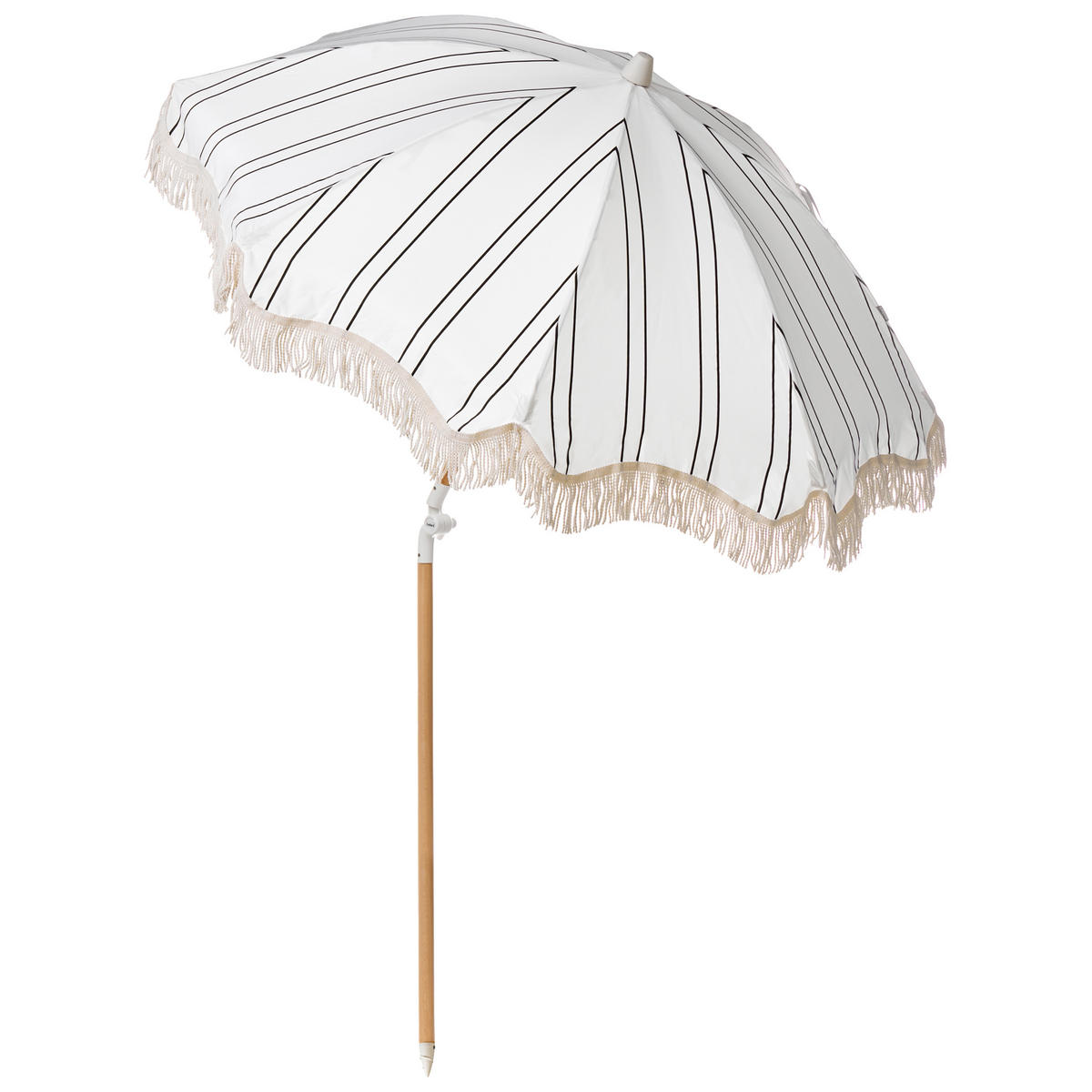 SLUNEČNÍK 155 cm Bílý/Černý Mondello - bílá/černá, dřevo (155/155cm) - Beliani