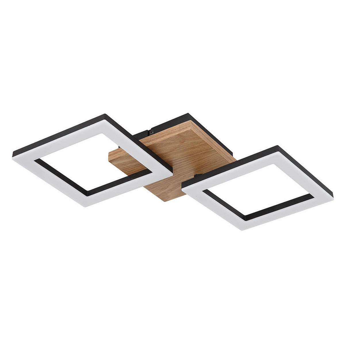LED DECKENLEUCHTE KERRY Braun Holzoptik - Braun, Holz (46/22.5/7cm) - Globo Lighting